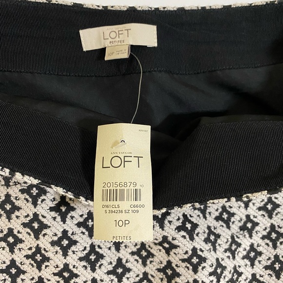 NWT Loft cream and black tulip π· skirt Sz 10P - Picture 3 of 15